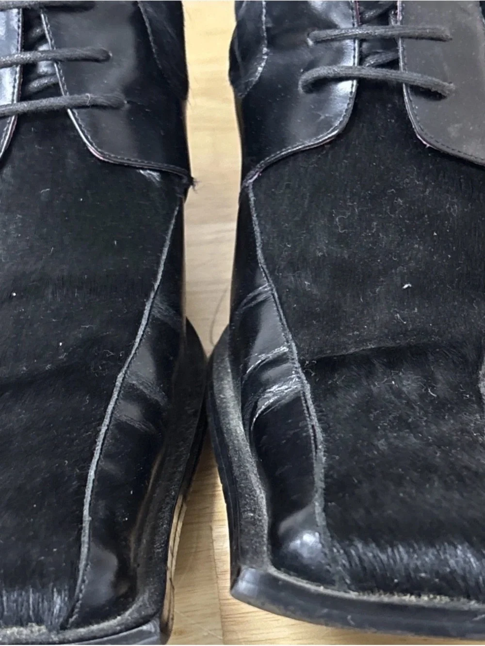 zota leather horse hair shoe sz 13